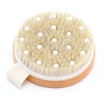 Torr hudkroppsborste med trähandtag, torr kroppsborste exfoliator naturborst