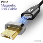 pas de câble noir pulg Argent 1m pour micro - Câble USB Micro MAGNETIQUE verser la reCharge rapide