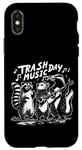 Coque pour iPhone X/XS Journée De La Musique Des Déchets Raton Laveur Opossum