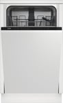 Beko DIS15020 Fully Intergrated Slimline 10 Place setting Dishwasher-White