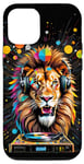 iPhone 15 Pro King of Beats - Vibrant Lion DJ Artwork Case