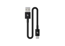 Beats USB‑A till USB-C-flätad kort kabel 0.2m - Bolt Black