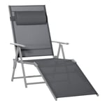 Sling Patio Reclining Chaise Lounge Garden Furniture Folding