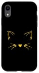 iPhone XR Varsity-Gold Invisible Cat Face University-Gold Graphic Case