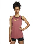 Nike Dry DFC Glam Dunk Debardeurs T-Shirt Femme, Cedar/Black/Metallic Gold, FR : S (Taille Fabricant : S)