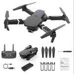 Drönare med 4K dubbelkamera, hopfällbar fjärrstyrd quadcopter med höjdhållning en kamera