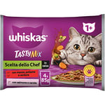 Whiskas Tasty Mix Choix du Chef, 1+ Ans, Nourriture Humide pour Chat, 13 Boîtes chacune de 4 sachets de 85 g (52 sachets au Total)