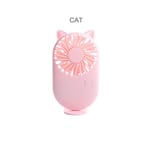 Pattern Pocket Fans USB Charge Mini Hold Fans Student Outdoors Bring Sika Portable Small Fan DC Mini Air Cooler Ventilador-Pink