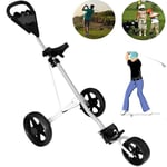 HIGHKAS 360 Swivel 3 Wheel Push Pull Golf Cart, Lightweight Foldable Golf Trolley, One Second To Open And Close Suitable for Outdoor Travel Sport LOLDF1