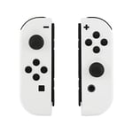 eXtremeRate DIY Replacement Shell Buttons for Nintendo Switch & Switch OLED, White Custom Housing Case with Full Set Button for Joycon Handheld Controller [Only the Shell, NOT the Joycon]
