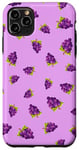 Coque pour iPhone 11 Pro Max Motif violet raisin mignon girly