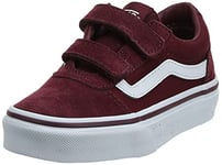 Vans Youth's Ward V Suede Sneaker, Red Suede Canvas Port Royale White U1a, 6 UK