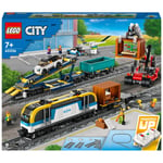 LEGO City Cargo Train Set With Remote Control Railway Track Minifigures 60336 UK