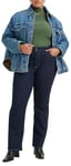 Levi's Women's Plus Size 724 High Rise Straight Jeans, Blue Wave Rinse, 14 S