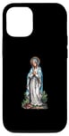 Coque pour iPhone 14 Notre-Dame de Lourdes 8 embouts