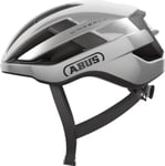 ABUS WingBack sykkelhjelm, Gleam Silver - Hjelmstørrelse  54-58  cm