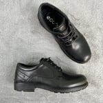 ECCO Boys Shoes UK Size 12 BLACK Smart Formal School Lace Up Derby Cohen