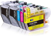 Lot de 5 cartouches d'encre compatibles avec Brother LC-3219XL LC3219XL LC 3217L pour imprimantes Brother MFC J5330DW J5335DW J5730DW J5930DW J6530DW J6930DW J6935DW