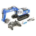 HuiNa RC Excavator 1:18 Blue with Diecast Bucket 2.4Ghz 11Ch CY1558B