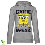 Hybris SpongeBob Squarepants - Geek Of The Week Girls Hoodie (Heather-Grey,XXL)