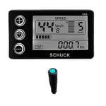 Ebike S866 Lcd-displaymätare Elektrisk cykel 24v 36v 48v Kontrollpanel med vattentät kontakt för Bbs01 Bbs02 [DB] Black