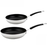 Meyer Frying Pan Set in Stainless Steel Non Stick Induction Cookware - 20/28 cm