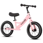 TYSYA Children Bicycle Sliding Toddler 12 Inches Baby Toys Balance Bike Kids 2-5 Years Old Playing Outdoor Bicycle Exercise,Pink