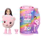 Barbie Cutie Reveal Chelsea Doll & Accessories, Teddy Bear Plush Costume & 6 Surprises Including Color Change, Cozy Cute Tees Series, HKR19
