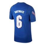 2020-2021 England Training Football Soccer T-Shirt (Blue) (Gareth Southgate 6)