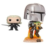 Funko POP! TELEVISION: Witcher- Geralt (Styles may vary) Multicolour Standard 57814 & POP Vinyls Star Wars : The Mandalorian Mando Flying With Jet Display Stand - POP! 50959