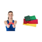 Theraband Resistance FlexBar for Men and Women, Strength, Grip and Elbow Training and Pain Relief & Resistance Bands Set, Resistance Bands, Yellow, Red & Green, Light