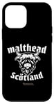 Coque pour iPhone 12 mini Whisky Highland Cow Lettrage Malthead Scotch Whisky