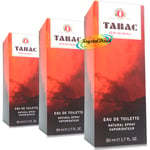3x Tabac Eau de Toilette Natural Spray Fragrance 50ml EDT