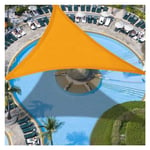 WUZMING Sun Shade Sail Triangle Shade Cloth Anti-UV Sun Protection For Patios Garden Swimming Pool, With Free Rope, 4 Colors, 12 Sizes (Color : Yellow, Size : 2.5x2.5x2.5m)