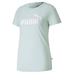 PUMA Essential Logo Heather T-Shirt-Mint, Weiß Femme, Menthe, XS