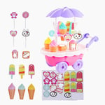 Ice Cream Cart Toy Set Playing Home Baby Toy DIY For Girl For Shop