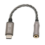Typ C till 3,5 mm Hörlursförstärkare 15 cm/5,9 tum 120 dB Hörlursförstärkare för Android PC Cool Gray