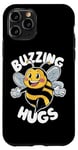 iPhone 11 Pro Buzzing Hugs Cute Bee Flying with a Smile Case