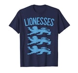 Lionesses, For Women, Men, Boys or Girls. Retro England T-Shirt
