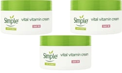 3 X Simple Kind to Skin Vital Vitamin Day Cream 50ml  NEW FAST UK POSTAGE!