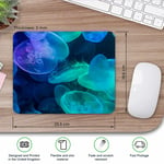 Computer Mouse Mat - Beautiful Jellyfish Blue Sea Creatures Office Gift #8379