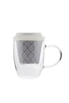 Lulea Borosilicate Glass Mug with Ceramic Infuser 400ml