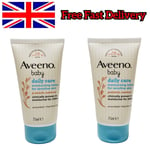 2 x Aveeno Baby Daily Care Barrier Cream for Sensitive Skin, 75ml 2 Pack