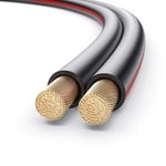 PureLink SP062-025 Câble d'enceinte 2x2,5 mm² (99,9% de cuivre OFC, Fil toronné de 0,20 mm) Câble d'enceinte Hi-FI, 25 m, Noir