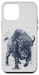Coque pour iPhone 12 mini Rage of the Beast : Vintage Bison Buffalo