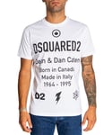 Dsquared2 Mens T-Shirt Black 321644 - White - Size 2XL