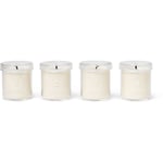 Ferm Living Scented Advent candles 4-pack, White Hvit Glass