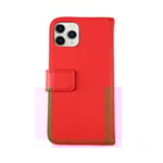 iPhone 11 Pro Plånboksfodral Läder Rvelon - Röd Röd