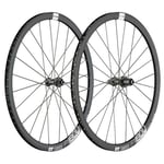 DT Swiss P 1800 Spline 32 Disc Road Wheelset - 700c Stealth Shimano 12mm Front 142x12mm Rear Centerlock Pair 11-12 Speed Clincher