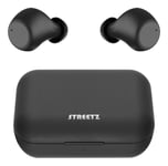 STREETZ Wireless in-ear earbuds with charging case, BT 5, TWS, black